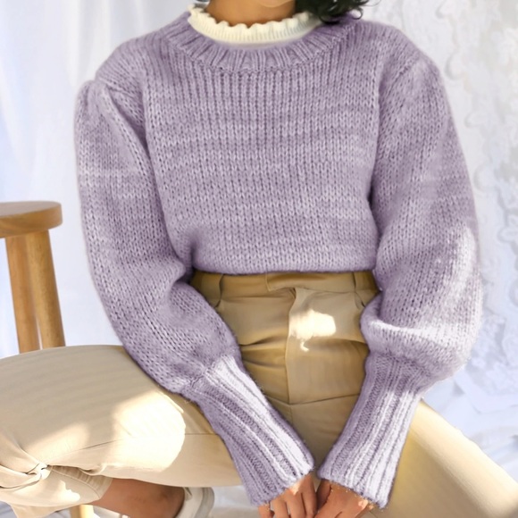 Greylin Gracey Pouf Sleeve Sweater Size Large - Picture 1 of 15